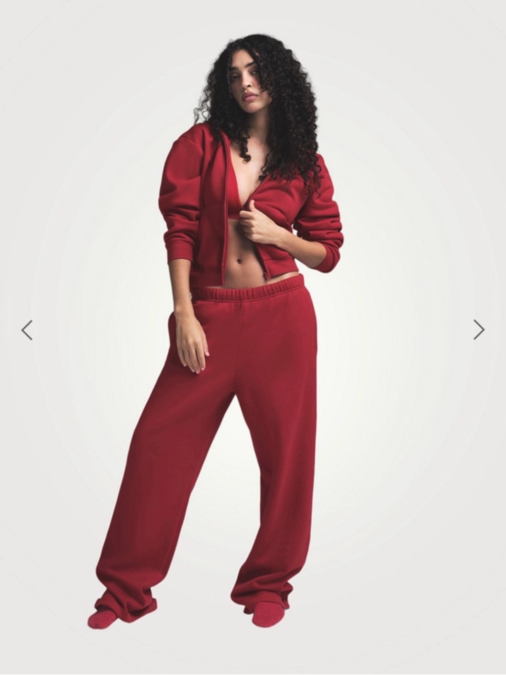 SKIMS cotton fleece straight-leg sweatpants